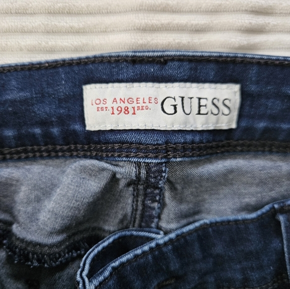 Guess Blue Denim Cropped Capri Jeans Size 31 - Picture 4 of 6